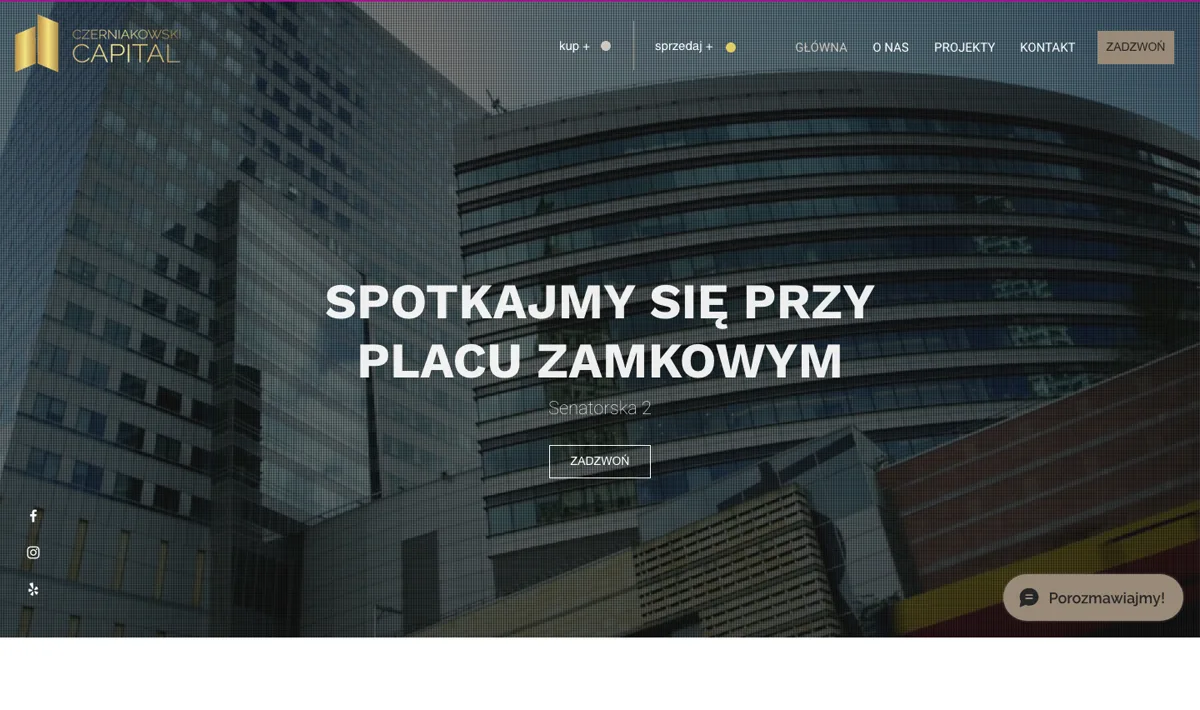 Czerniakowski Capital, nieruchomości: zrzut zrealizowanej strony
